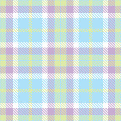 Cool Light Blue Seamless Tartan with Soft Light Light Green accents Textile Design