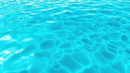 Blue-green water background. Reflection of light on the wavy surface of the water. Ripples. Beautiful teal background with copy space for design. Web banner. Wide. Panoramic.