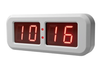 Digital clock displaying time home environment technology indoor viewpoint
