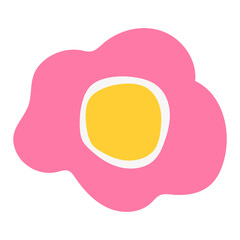 Png pink flower sticker, cute collage element in transparent background