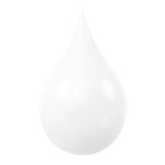Milk drop, dairy png icon sticker, 3D rendering, transparent background