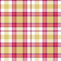 Rich Dark Magenta and Muted White Seamless Tartan Textile Design