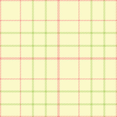Modern Pale Ecru Seamless Tartan Textile Design