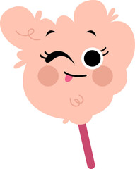 Cute Cotton Candy Illustration Element