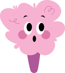 Cute Cotton Candy Illustration Element