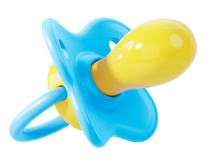 Baby pacifier png 3D, transparent background