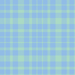 Modern Deep Baby Blue Seamless Tartan Textile Design