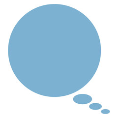 吹き出し　シンプル　青