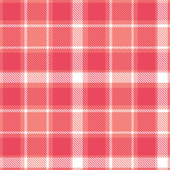 Light Salmon Pink and Metallic White Seamless Tartan Textile Design