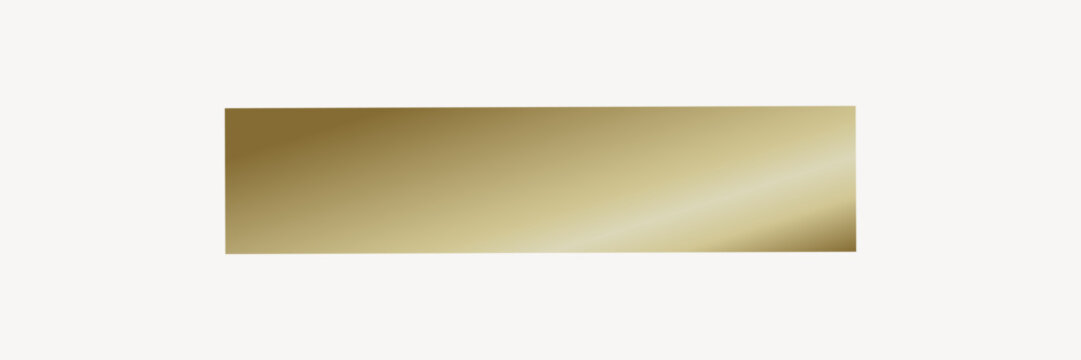 Gold rectangle shape collage element vector