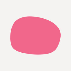 Pink badge shape collage element vector