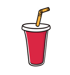 ac cup soda with straw