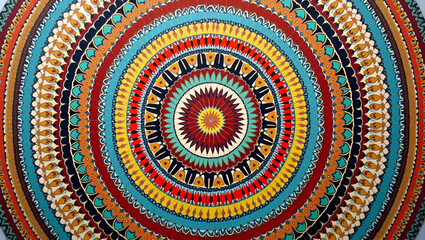 Obraz premium Create Ethnic Style Mandala Motif: Mosaic Design for Pattern Clarity