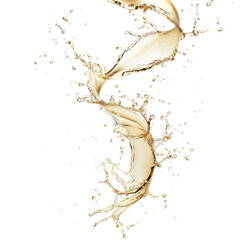 Stunning Dynamic Splash of Liquid with Beautiful Curves and Elegant Droplets for Creative Projects and Visual Narratives, isolated transparent background