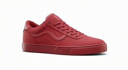 Stylish Red Casual Sneakers Modern Low Top Design Comfortable Footwear for Everyday Wear