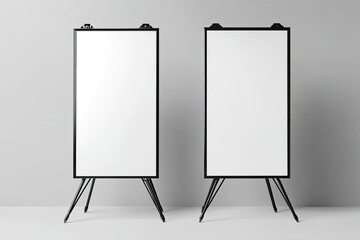 High Definition Image of Two Tripod Banner Stand Mockup