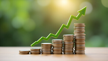 stock S and P 500 Index fund symbol on wooden cubes stack coins symbolizing S and P 500 Index changing trend goes up instead of down Business S and P 500 concept concept as S&P 500 Index fund symbol o