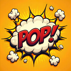 Naklejka premium Comic Book Action Popcorn