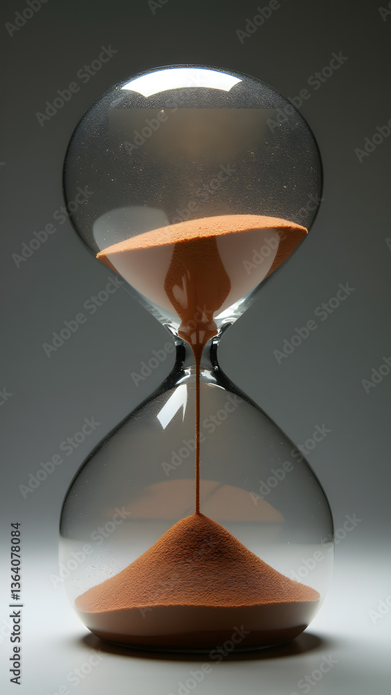 Aufkleber musical hourglass where sand particles arrange into tempo-responsive patterns that visually preserve