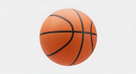 Fototapeta premium Isolated Basketball on White Background Ready for Sporting Activities Promotion