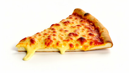 Melty Cheese Pizza Slice Isolated for Pizzeria Advertising and Quick Meals - Perfect Stock Photo