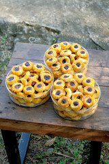 thumbprint cookies with blueberry jam