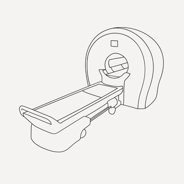 mri machine outline drawing clip art preview