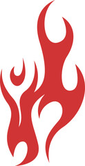 Fire Flame Tattoo Vector Element Set