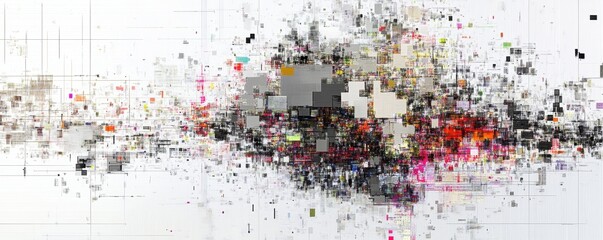 A vibrant, large abstract painting bursting with a kaleidoscope of colors, featuring bold brushstrokes and dynamic shapes that evoke emotion and creativity, captivating the viewer's attention.