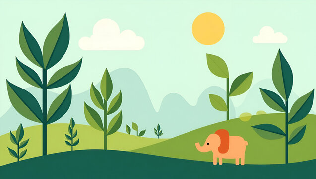 Flat Integrate sustainable financial practices by investing in green funds ethical investments and supporting sustainable economic growth concept as Financial teams investing in green funds and ethica