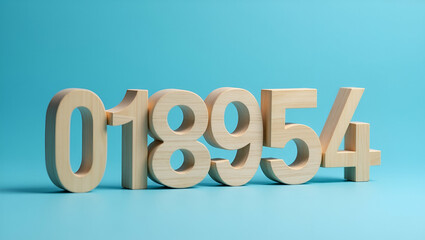 close up percentage sign empty wood cube text number blue background copy space concept as A wooden percentage sign with empty cubes on a blue background represents data finance and statistical concep