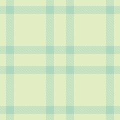 Deep Ecru and Muted Pale Teal Seamless Tartan Textile Design