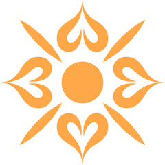 Tribal Tattoo Sun Vector Element