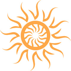 Tribal Tattoo Sun Vector Element
