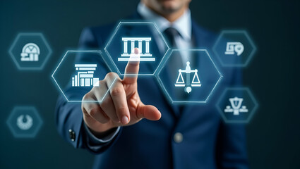 Understanding Flat Compliance Rules: A Businessman's Guide to Law Regulations and Policy Concepts in a Digital Age with Compliance Icons and Standards Enforcement