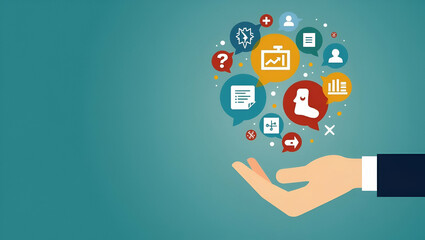 Effective Incident Management: A Smart Approach to Resolving Unexpected Problems with Risk Assessment, Data Analysis, and Problem Resolution Icons in a Cute Flat Vector Illustration