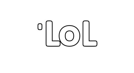 Simple line art illustration of the text 