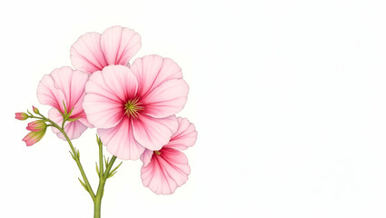 Beautiful Pink Sweet Pea Watercolor Painting for Floral Designs & Decor