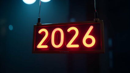 Flat Tap Virtual Download Bar: Embrace 2026 with Business Progress, New Goals, and Digital Readiness - A Cute Vector Illustration of Corporate Evolution and Modernization for Smart Business Strategies