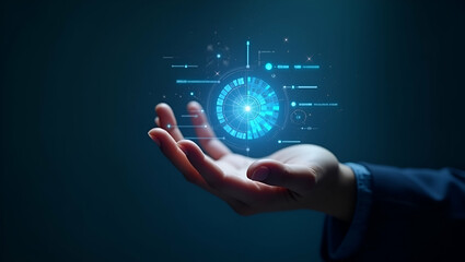 Flat Hand Operating Holographic Device for Digital Literacy Training