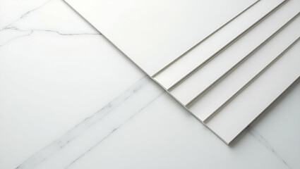 Fototapeta premium Drape Diagonal Poly Ribbons with Metallic Sheens for Futuristic Tile Design