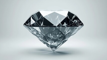  Brilliant Diamond Icon Isolated: Elegant Pictogram Symbol for Flat Gemstone, Prestigious Luxury Logo Design