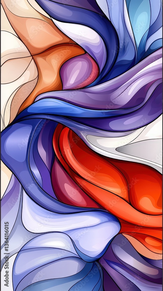 Poster colorful abstract background featuring swirls and patterns in a kaleidoscope of bright colors
