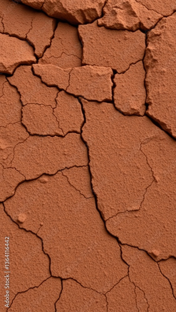 Aufkleber brown rock texture with cracks. rough mountain surface. close-up. stone background for design. web b