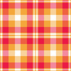 Pastel Butterscotch and Dusty White Seamless Tartan Textile Design