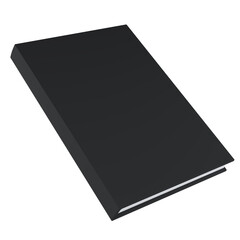 Black Book Isolated on White Background