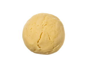 Pale yellow dough ball