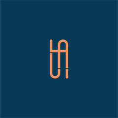 Monogram Logo with UTA Shape Concept