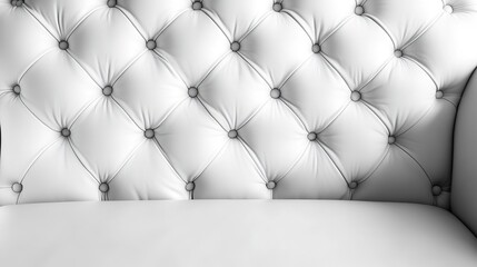 Wide Light White Luxury Upholstery Sofa: Clean Gray Vintage Leather Furniture Pattern for Texture Background Concept
