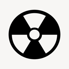 Nuclear symbol flat icon vector